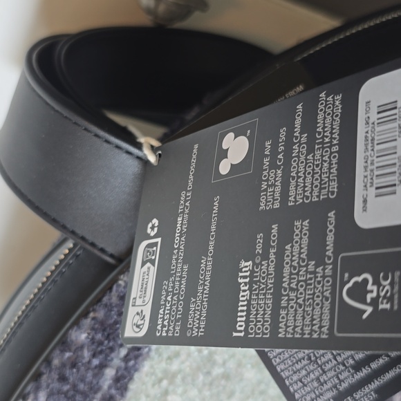 Loungefly Disney Nightmare Before Christmas Nbc Jack Head Sherpa Large Tote Nwt - Picture 5 of 5